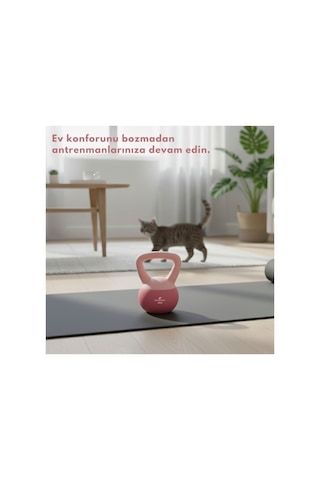 Soft Kettlebell 3kg Evde Spor Aleti Crossfit & Fitness Ağırlık Kaymaz Kaplama
