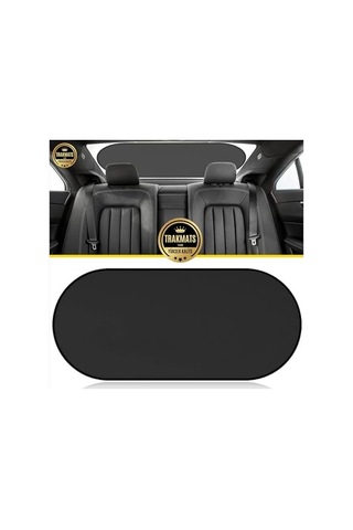 Trakmats Opel Corsa F 2019-2025 İle Uyumlu Oto Arka Cam Güneşlik, Oval Tül Vantuzlu, 100x50 Cm, Siyah