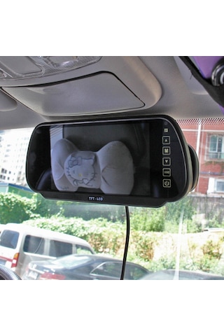 Kameralı Park Sensörü 7'' Ayna Hd Ekran+Pramit Kamera