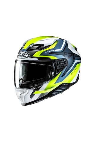 Hjc F71 Fes Mc3hsf Kapalı Motosiklet Kaskı Beyaz - Mavi Neon