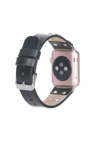 Apple Watch Uyumlu Deri Kordon Cross 42-44-45mm St Rst1
