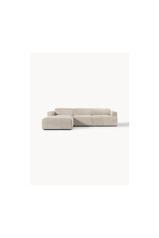 Massimo 3 Modül Sol Köşe Koltuk Takımı Fitilli Kadife Kumaş Sol Fitilli Kadife