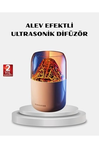 Yamanhobi 280ml Alev Işıklı Ultrasonik Hava Nemlendirici Sessiz Ve Usb Şarjlı