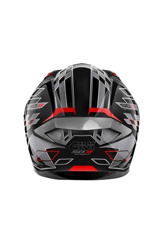 Givi 50.9 Assault Kapalı Motosiklet Kaskı Siyah - Titanyum - Kırmızı