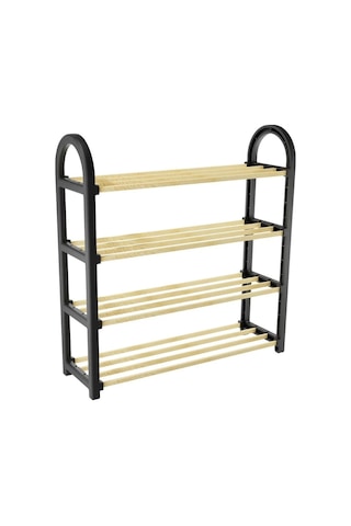 4 Katlı 1,sınıf Süper Kalite Stickwood Masif Ahşap Ayakkabılık Sw-6504