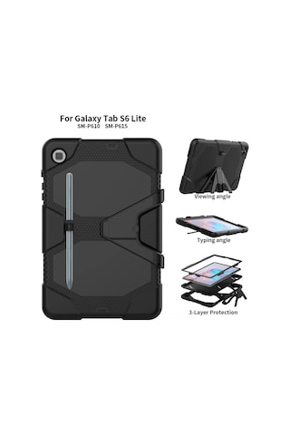 Newface Samsung Galaxy Uyumlu T500 Tab A7 10.4 Kılıf Griffin Tablet Kapak Semeglbl - 62 - Siyah