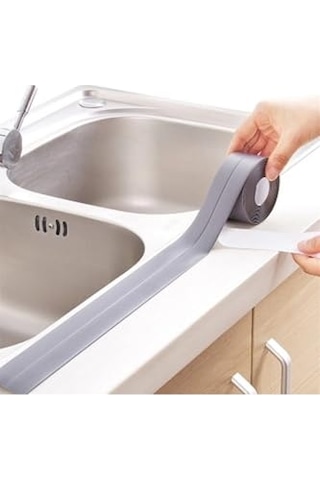 Gri Duş Pvc Lavabo Küvet Tezgah Kenar Banyo Mutfak Pencere 3,2 Mt Su Sızdırmaz Geçirmez Yalıtım Bant Diğer