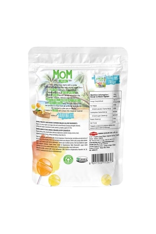 MOM 12'li Organik Tropikal Lolipop Ananas, Muz, Mango