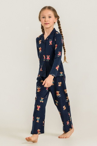 Rolypoly Anne Kız Winter Bear Lacivert Gömlek Pijama Takımı Rp3919-a-v2 Rp3919-a-v2