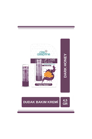Cire Aseptin Dark Honey Renkli Dudak Bakım Kremi 4,5 Gr