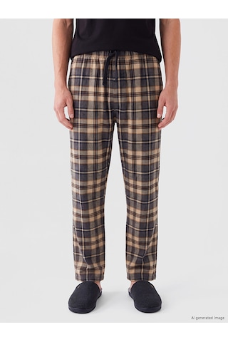 LC Waikiki Lc Waıkıkı Gri Ekose Erkek Pijama Alt