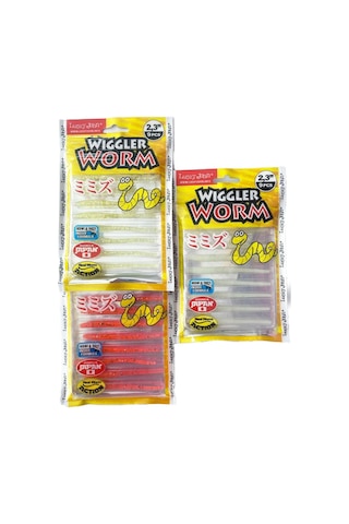 Lucky John Wiggler Worm 5.8cm 9 Adet
