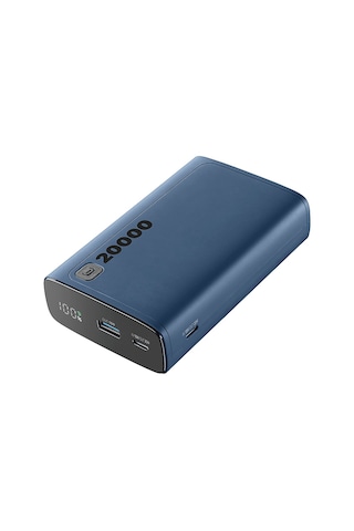 Cellularline Elite Dijital Ekranlı Pd 20W Hızlı Şarj 20.000 Mah Taşınabilir Şarj Cihazı Mavi