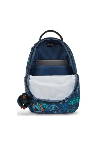 Kıplıng Seoul S Küçük Boy Sırt Çantası Mavi Blue Monkey Fun