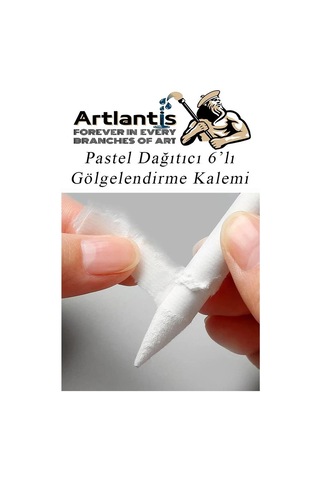 Pastel Dağıtıcı Gölgelendirme Kalemi 6 Lı 1 Paket Ve 1 Adet Hamur Silgi Kaynaştırma Kalemi Kara Kalem Dağıtıcı Kalem Kağıt Kalem