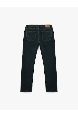 Koton Normal Bel Pamuklu Straight Fit Jean Pantolon - Mark Jean Petrol 6wam40059nd PETROL
