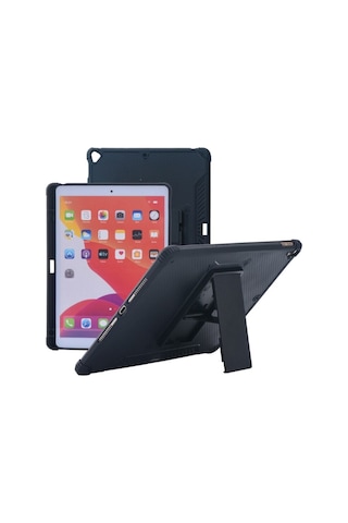 Apple Uyumlu iPad 7. 8. 9. Nesil 2020 /2021 10.2 Inç Tablet Kalem Bölmeli Kılıf Silikon Standlı Korumalı Kılıf