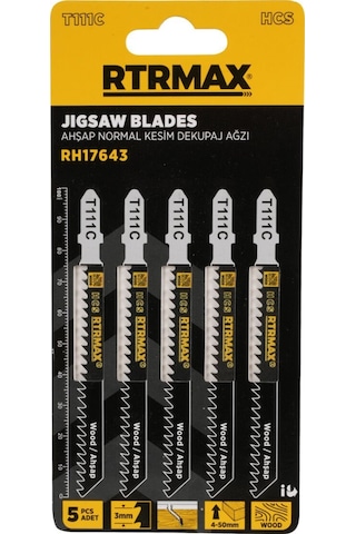 Rtrmax Rh17643 Ahşap Normal Kesim Dekupaj Ağzı - T111c Model 100 Mm - 5 Adet