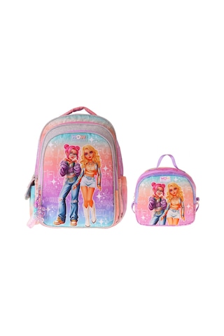 Wow Generation Star İkili Okul Çanta Seti - Pembe - Mor Star Desenli Kız Çocuk Setwg-w6033b Çok Renkli