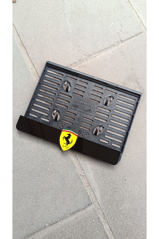 Ferrari Logo Uyumlu Motor Plakalık Motorsiklet Plakalık Lazer Kesim Plakalık Ferrari Plakalık