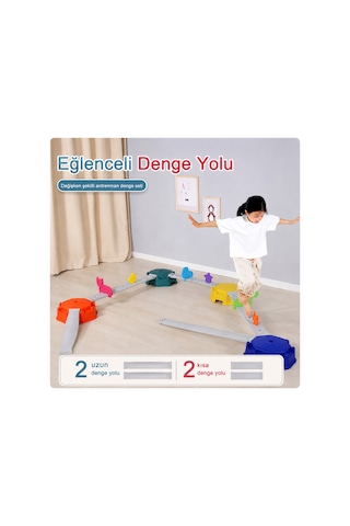 Çocuk Denge Oyunu Seti Montessori Kaydırmaz Denge Yolu Ve Platform Oyuncağı - 2 Uzun 2 Kısa Denge Yolu Çocuk Denge Oyunu Seti Montessori Kaydırmaz Denge Yolu Ve Platform Oyuncağı - 2 Uzun 2 Kısa Denge Yolu