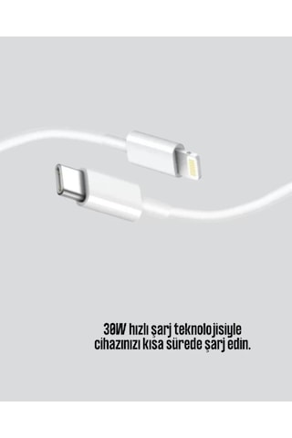 Home İphone İpad Airpods Uyumlu 30w Type-c To Lightning Kablo
