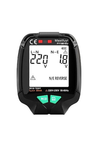 Powermaster Pm-20400 Siyah 30V - 250V Tam Ekran Soket Test Cihazı