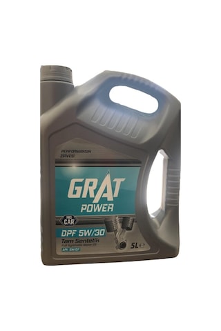 Grat Power Dpf 5W-30 Tam Sentetik Partiküllü Motor Yağı 5 L