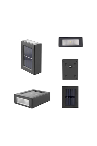 Singree "siyah Güneş Enerjili Led Duş Aydınlatma - Su Geçirmez Bahçe Ve Balkon Duvar Lambası" 112 Karakter