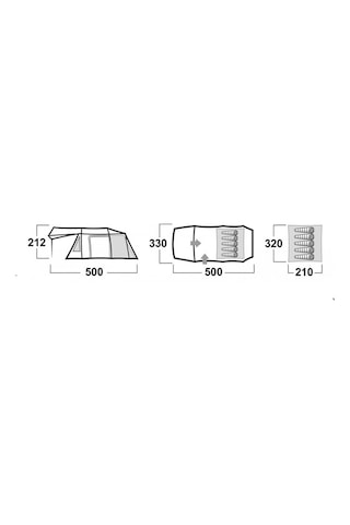 Husky Caravan Yesıl 12 M² Dural Cadır Çok Renkli