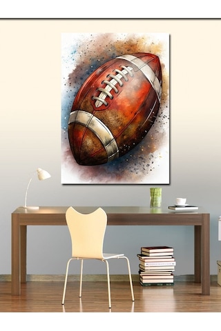 Kanvas Tablo Amerikan Futbol Topu 50cmx70cm