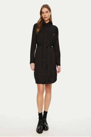 Calvin Klein Lyocell Shırt Dress Çok Renkli