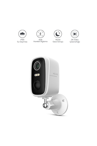 N1 İç Ve Dış Mekan Kablosuz Wi-fi Şarjlı Akıllı Güvenlik Kamerası 2k 3mp, 5200mah, Gece Görüşü, Çi
