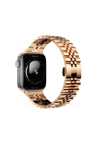 Apple Watch Uyumlu 7 6 Se 5 4 3 2 1 - 38 / 40 / 41 Mm Metal Kordon Rolex Style Kayış Jubilee Bilezik