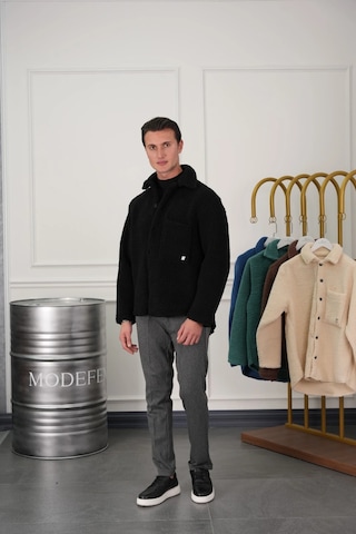 Modefendi Oversize Peluş Mont Siyah