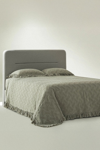 Ecocotton Tanya Açık Yeşil %100 Organik Pamuk Çift Kişilik Pike Yatak Örtüsü Takımı Açık Yeşil