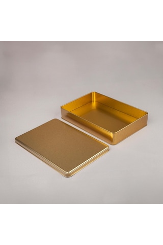 Gold Metal Kutu 26,5x17,5x4,5 Cm