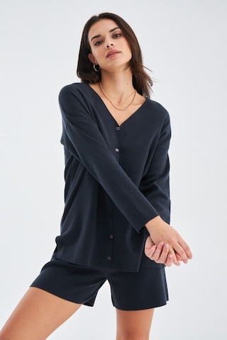 Peraluna %100 Pamuk Antrasit Kadın Şort Antrasit