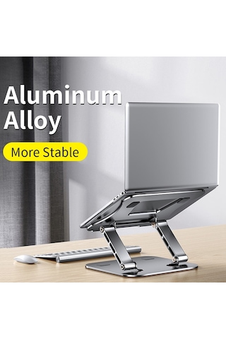 N16 Ayarlanabilir Masaüstü Isı Dağıtımı Dizüstü Standı Katlanabilir Alüminyum Alaşımlı Dizüstü Bilgisayar Yükseltici Tutucu
