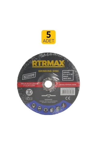 Rdg18060 Metal Taşlama Diski 180 X 3.0 X 22 Mm - 5 Adet