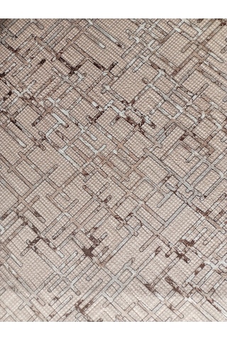 Aslan Home Kahve Desenli Yıkanabilir Kaymaz Taban Dört Mevsimlik Salon, Banyo, Balkon, Genç Odası Kesme Yolluk Kahverengi