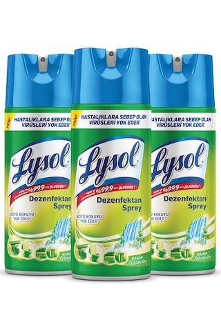 Lysol Dezenfektan Sprey Bahar Ferahlığı 3 x 400 ML
