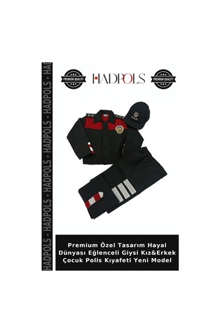 Premium Özel Tasarım Hayal Dünyası Eğlenceli Giysi Kız&erkek Çocuk Polis Kıyafeti Yeni Model