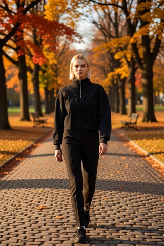 Benerly Kadın Dik Yaka Düşük Kol Fermuar Detaylı Crop Sweatshirt Fonksiyo Antrasit
