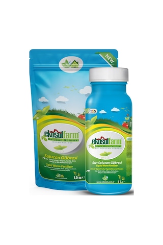 Ekosol Farm 1 L Sıvı Solucan Gübresi + 1.5 KG Hobi Katı Gübre