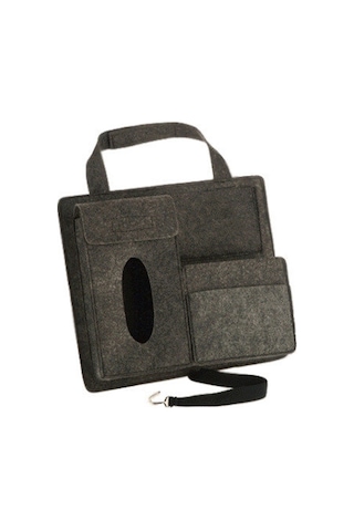 Keçe Araba Saklama Çantası Araba Arka Koltuk Asılı Organizatör Çantası Siyah