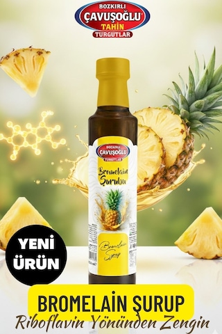 Bromelain Şurubu Şurubu 250 Ml Ananas Ve Riboflavin İçerikli