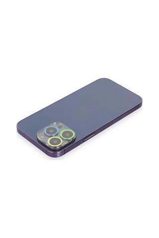 Apple iPhone Uyumlu 13 Pro Renkli Kamera Lens Koruma Cam - Yeşil-sarı Çok Renkli