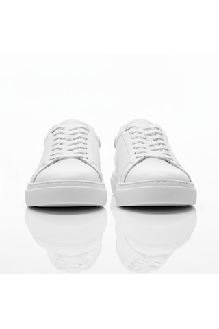Beto Hakiki Deri Bağcıklı Erkek Günlük Sneaker Spor Ayakkabı 55400 Beyaz