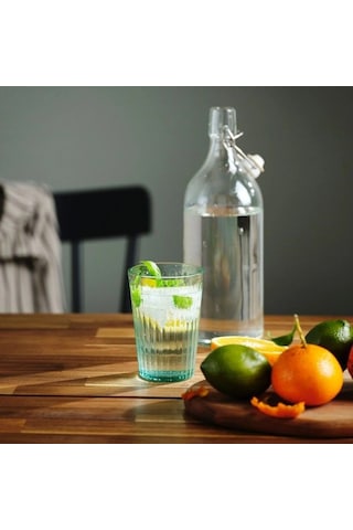 Ikea Vardageen 4'lı Meşrubat Bardağı 310 Ml Şeffaf Açık Lacivert Mavi - Şeffaf